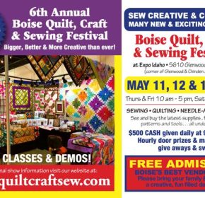 2023 Boise Quilt Craft Sewing Festival Postcard